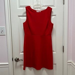 NWT Charles Henry cherry red sleeveless sheath dress